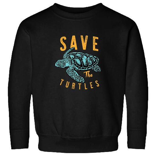 Turtle Pet Save The Turtles Retro Style Sea Life Lovers Sweatshirts