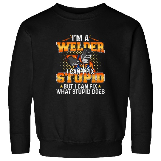 Welder Job Welding Art For Men Women Welder Iron Worker pipessliner Retro Sweatshirts