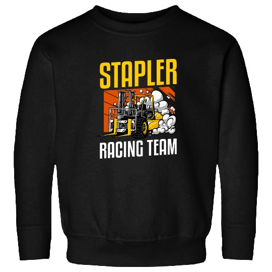 Forklift Fun Mens Truckler Racing Team Forklift Truck Driver Sweatshirts