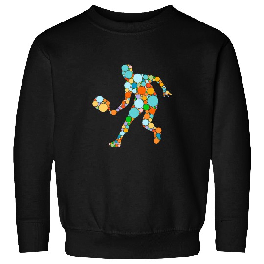 Sport Pickleball Retro Pickleball Player Ball Polka Dots Happy Dot Day Men Sweatshirts