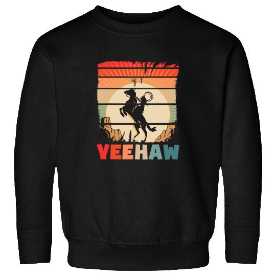 Horse Pet Yeehaw Cowboy Hat Horse Riding Howdy Western Country Graphic Sweatshirts