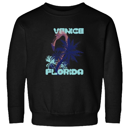 Flamingo Pet Florida Venice Palm trees Vacation Ocean Sweatshirts