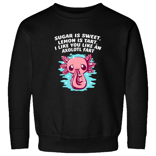Axolotls Pet I Like You Like an Axolotls Fart Salamander Funny Axolotls Pet Sweatshirts