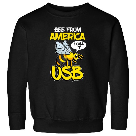 Technology Beekeeper Bee from America USB Computer Science Sweatshirts