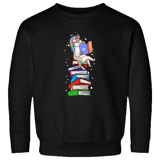 Unicorn Pet Read Book Reading Books Bookworm Literature Teacher Sweatshirts