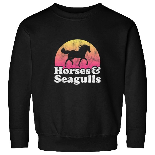 Horse Pet and Seagull Women or Girls Horses Seagulls Sweatshirts