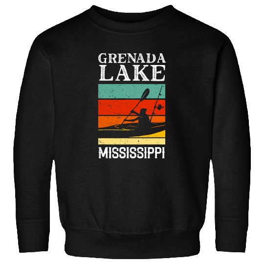 Fishing Fun Kayak Water Fishing vintages Mississippi Grenada Kayak Fishing Sweatshirts