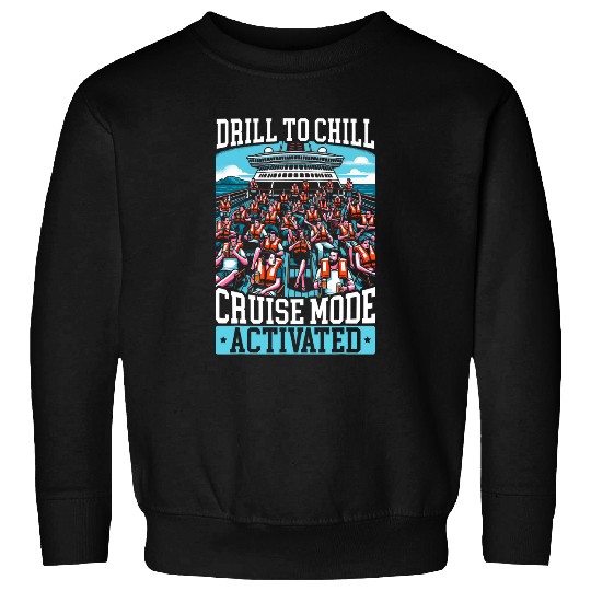 Beer Fun Muster Drill Alcohol Drinker Drinking Beer Cruise Ship 11 Sweatshirts