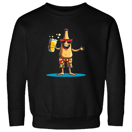 Beer Fun Happy Summer Beer in Swim Trunks for Holiday Lovers Sweatshirts
