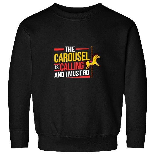 Horse Pet Carousel Horse Tornado Ride Amusement Park 1 Sweatshirts