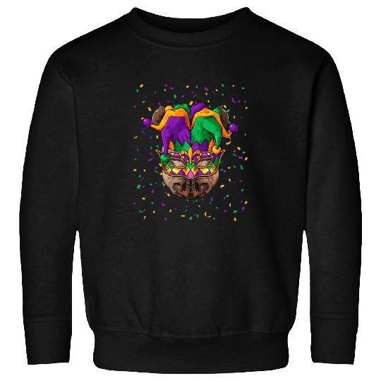 Rhino Pet Mardi Gras Animal Face Jester Festival Sweatshirts