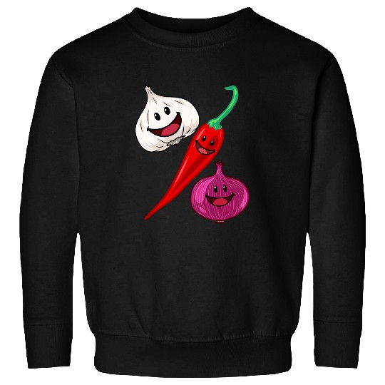 garlic kitchen onion chili pepperoni cooking chef Sweatshirts