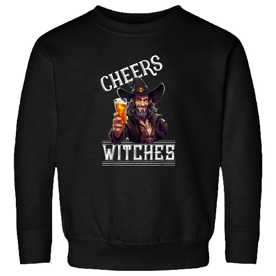 Beer Fun Cheers Witches Warlock Male Witch Beard Halloween Beer Mug Sweatshirts