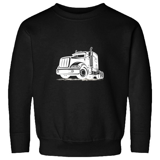 Semi Truck Driver Trucking Retro Style 18 Wheeler Trucker Sweatshirts
