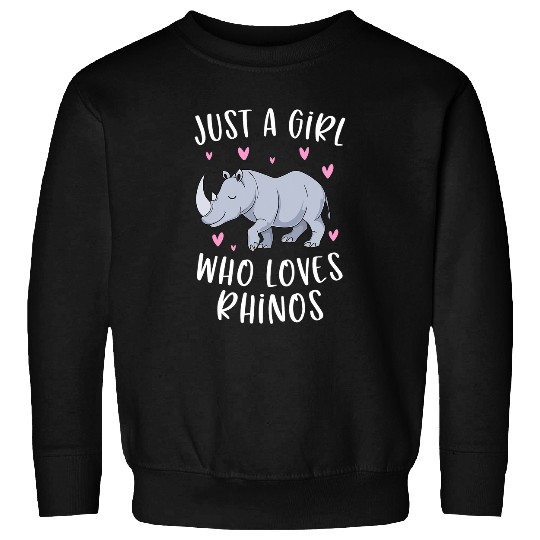 Rhino Pet Just A Girl Who Loves Rhinos Cute Chubby Unicorns Lover Sweatshirts