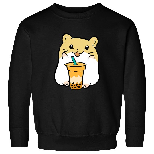 Guinea Pig Pet Boba Tea Lover Cute Guinea Pig With Bubble Tea Sweatshirts