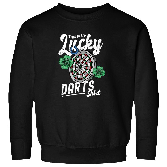 Horse Pet This is my Lucky Darts  Dart board horseshoe clover Sweatshirts