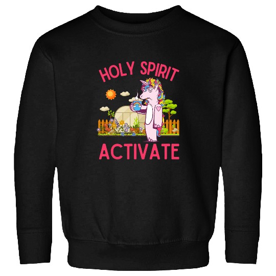 Unicorn Pet Holy Spirit Activate Gardener Fun Unicorn Coffee Sweatshirts