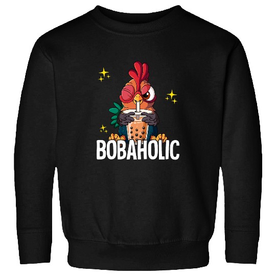 Chicken Pet Bubble Tea Rooster Boba Tea Bobaholic Sweatshirts