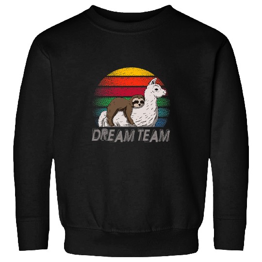 Sloth Pet Gift Llama Alpaca Sloth Dream Fur Animal Wool Blanket Llama Sweatshirts
