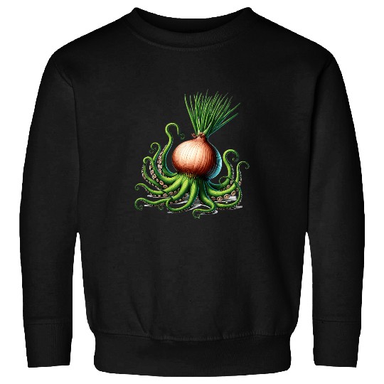 Octopus Pet Onion Octopus Funny Animal Made Of Vegetables Sweatshirts