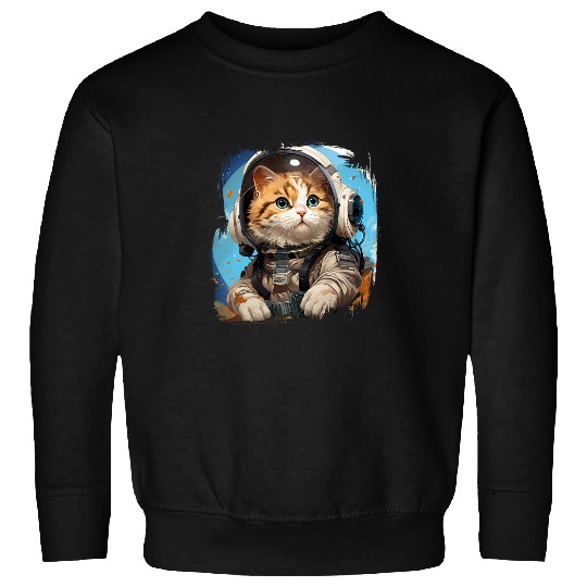 Scotch Fold Cat Astronaut Vbs 2T Sweatshirts