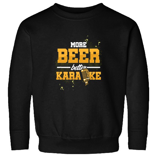 Beer Fun Beer Karaoke Bar Singing Singer Music Beer Microphone More Sweatshirts