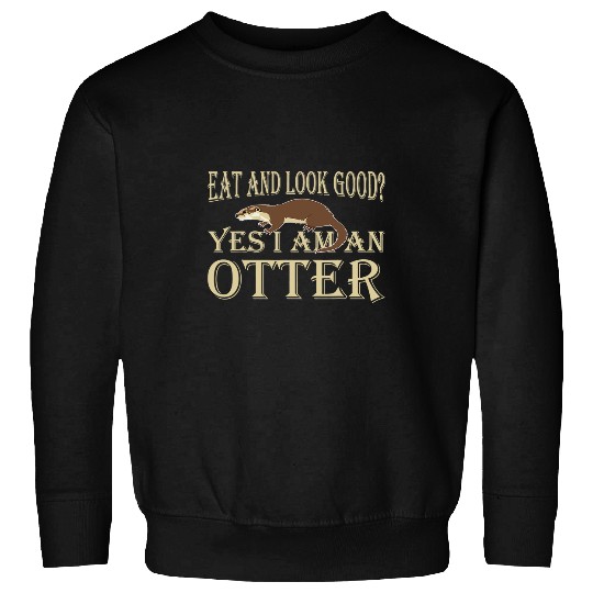 Otter Pet Otters Sea Otter Animal River Otter Outdoors Nature Sweatshirts