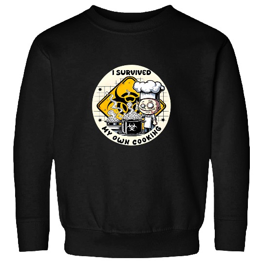 Biohazard Chef I Survived My Own Cooking Commis Disaster Sweatshirts