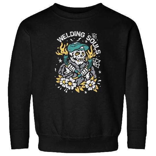 Welder Job Welding Souls Halloween IronWorker Sweatshirts