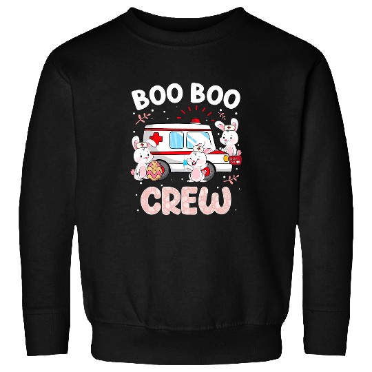 nurses Job Bunny nurses Cute Boo Boo Crew Nursing Easter Day Men Women Sweatshirts