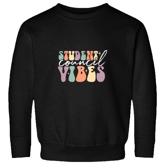 Groovy Student Council Vibes School Student Teacher Sweatshirts