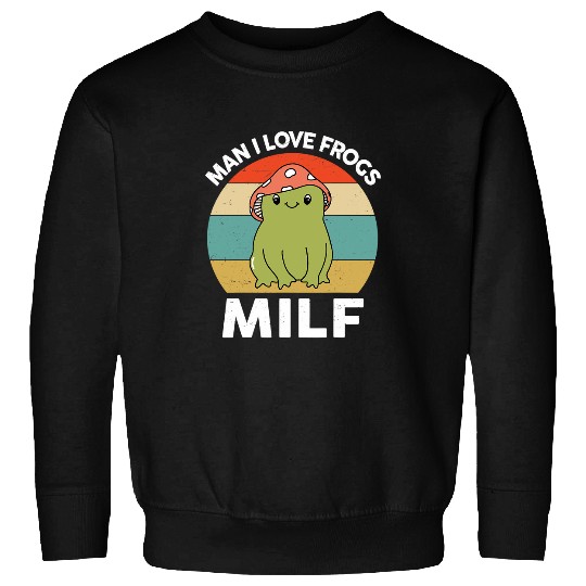 Frog Pet Man I Love Frogs Cute Frog Hunter Retro Frog Catcher Sweatshirts