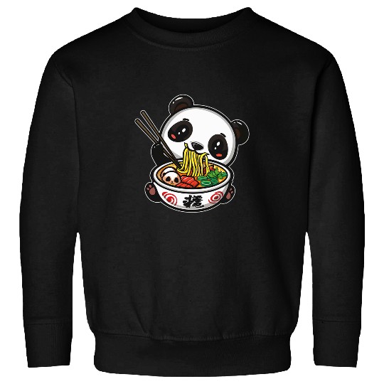 Panda Pet Eating Pho Vietnamese Noodle Bowl Ramen Asian Sweatshirts