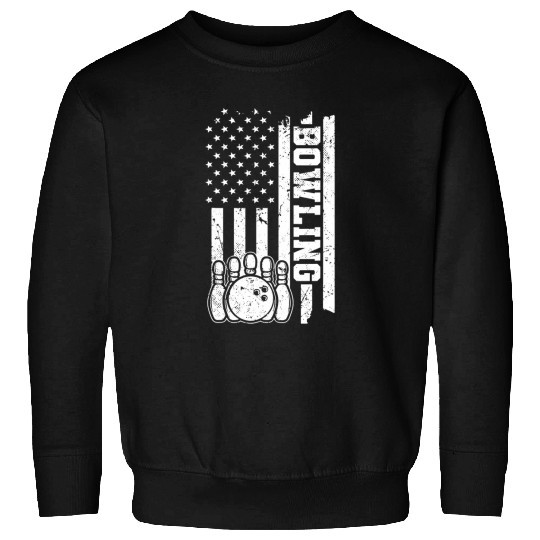 Sport Bowling america flag cone skittles bowling Sweatshirts