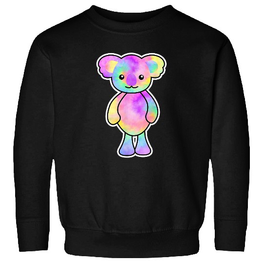 Koala Pet Pastel Rainbow Tie Dye Koala Australia Kawaii Animal Teddy Sweatshirts