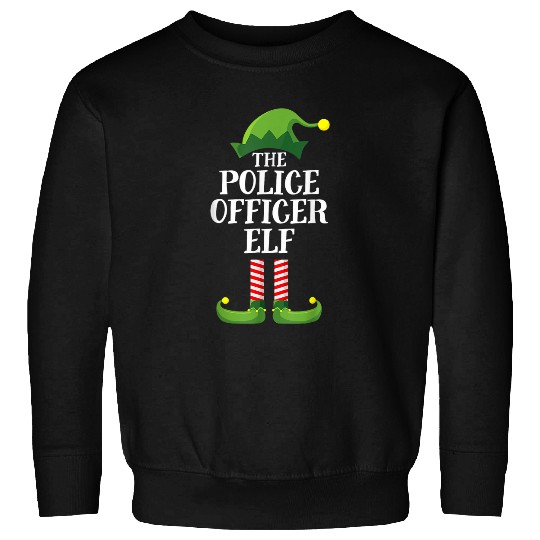 Police Job Im the Police Officer Elf Group Christmas Matching Family Sweatshirts