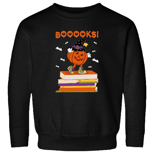 Book Fun Booooks Book Lover Library Halloween Sweatshirts