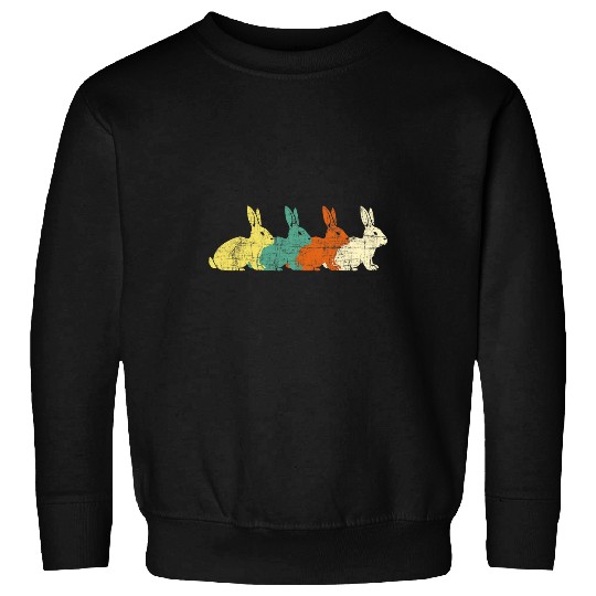 Veterinarian Job Rabbits Retro Rabbit Zookeeper Bunny Owner Sweatshirts
