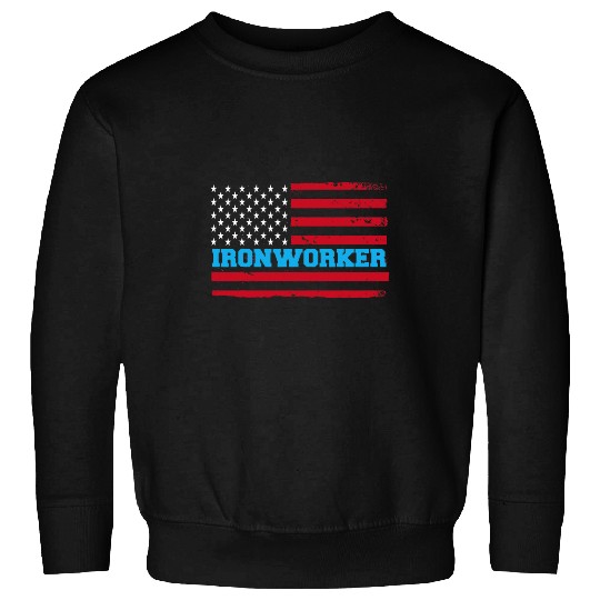 Ironworker American Flag US Metal Worker Pride Iron Lover Sweatshirts