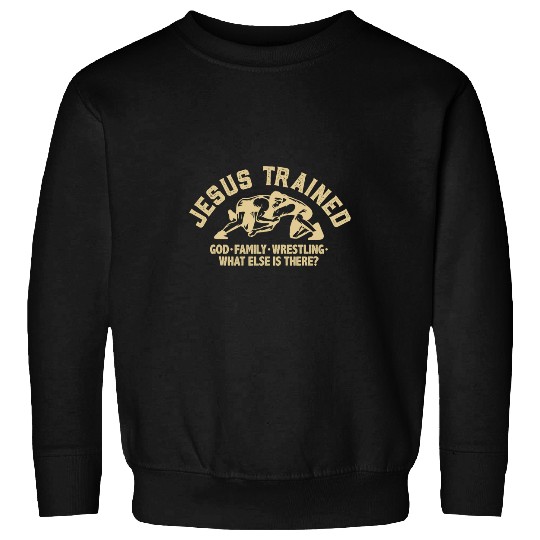 Sport Wrestling vintages Jesus Trained Wrestling For Men Women 1 Sweatshirts