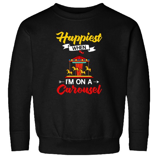 Horse Pet Carousel Horse Tornado Ride Amusement Park 238 Sweatshirts