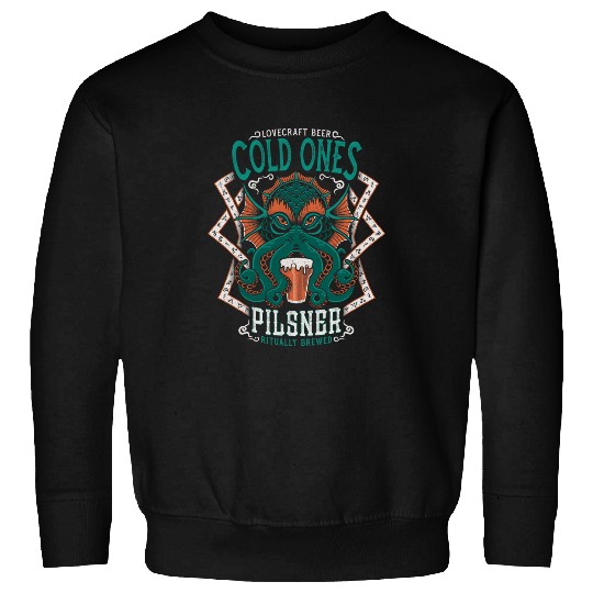 Beer Fun Lovecraft Beer Label Cthulhu Tattoo vintages Distressed Sweatshirts