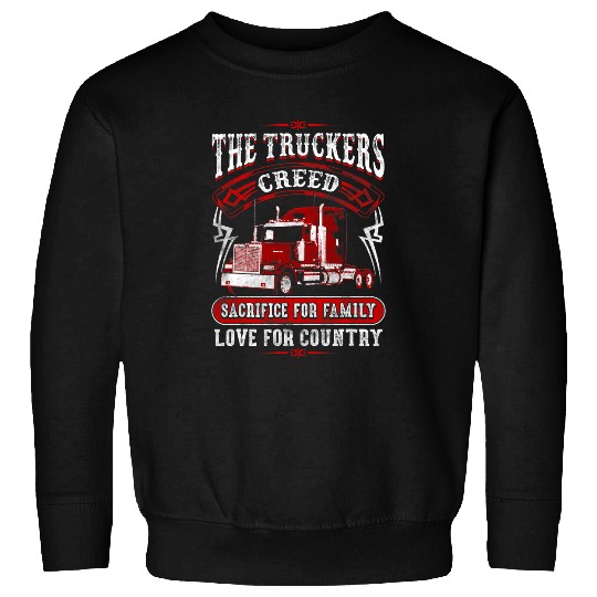 Truck Fun Semi Truck Driver Design for Long Haul 18 Wheeler Truckers Sweatshirts