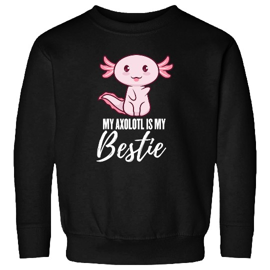 Axolotls Pet Is My Bestie Cute Kawaii Retro Salamander Amphibian Sweatshirts