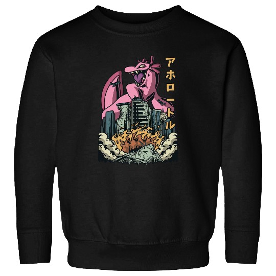 Axolotls Pet Japanese Killer Axolotls Vegetable Kaiju Anime Axolotls Sweatshirts