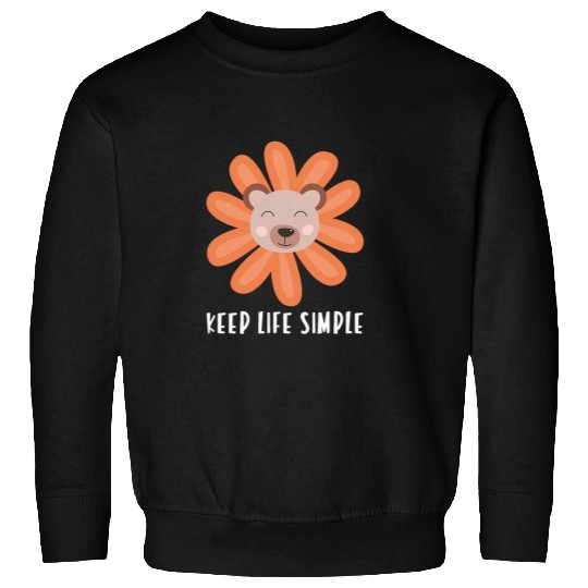 Bear Pet Keep it simple sunflower with bear face cute teddy bear Sweatshirts