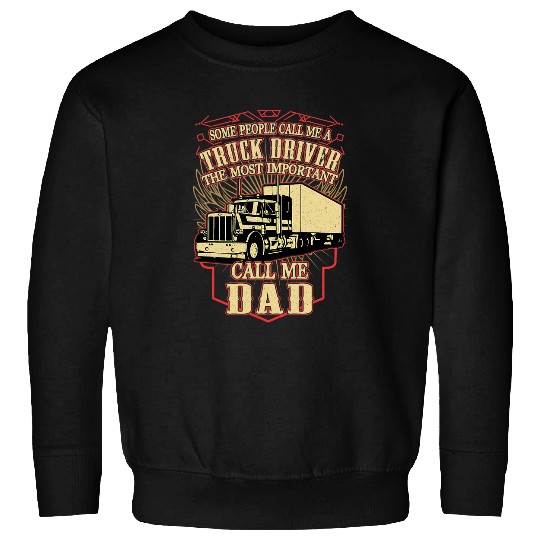 Truck Fun Mens Christmas Retro bests Trucking Dad Semi Truck Driver 2 Sweatshirts