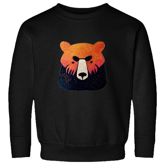 Bear Pet Forest Bear Face Pacific Northwest Sweatshirts
