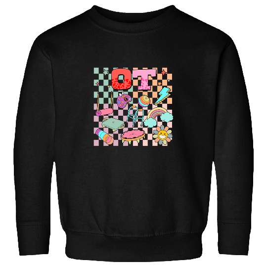 Groovy Occupational Therapy Month OT Therapist Cute Sweatshirts